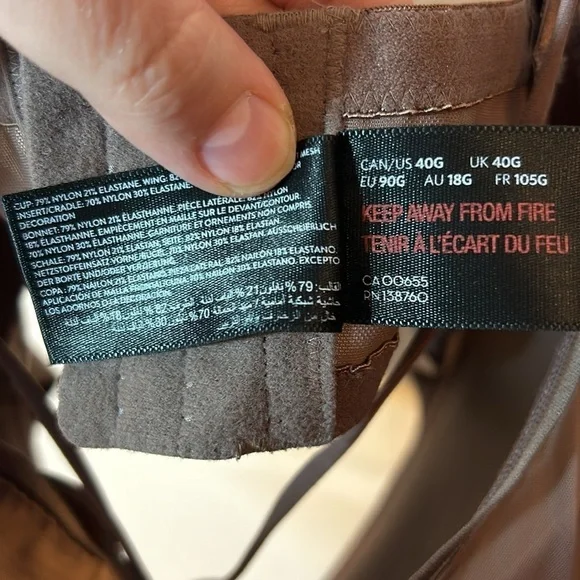 Ashley Graham Brown padded bra with underwire size 40 G - Picture 5 of 10